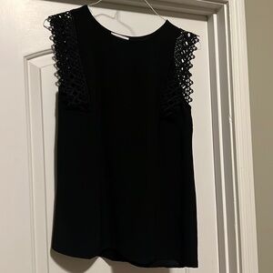 Super cute, dressy black tank, size small